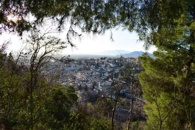 Natural park hiking near Alhambra, Granada