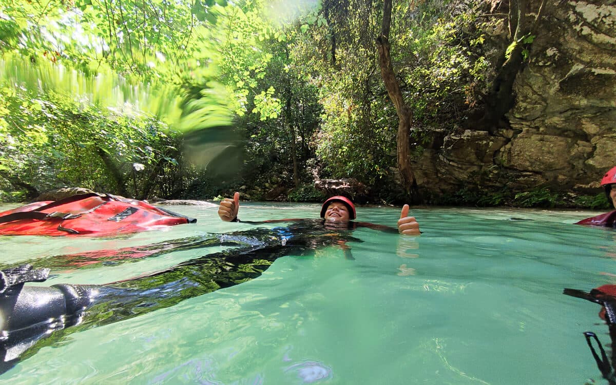 Canyoning & Zipline Polylimnio Waterfalls (Beginner friendly)
