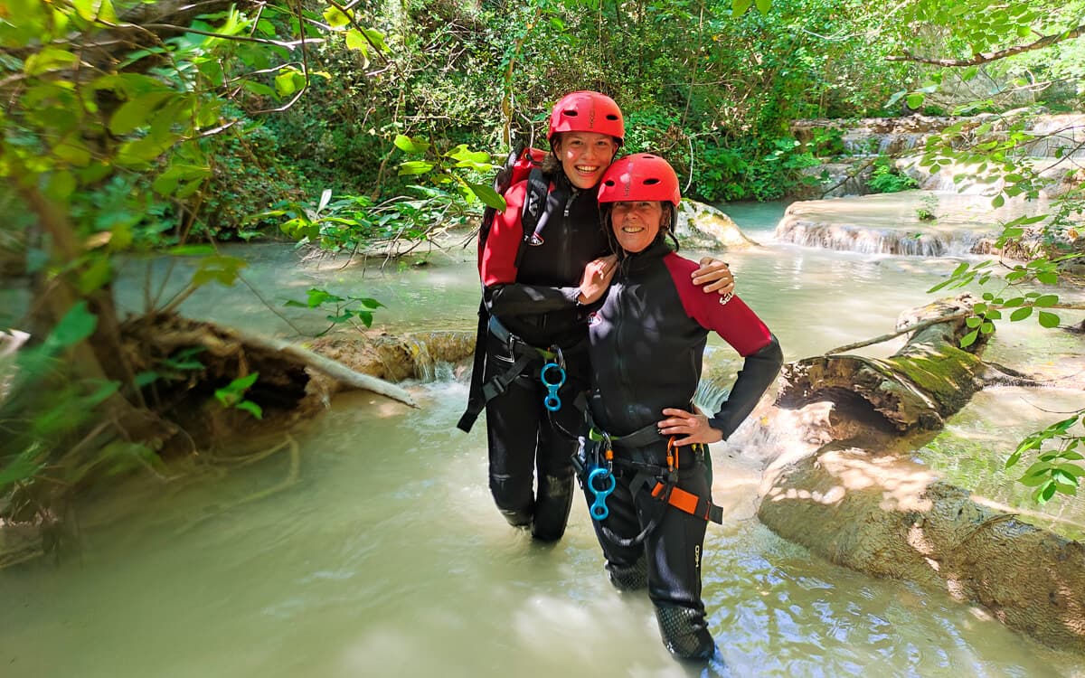 Canyoning & Zipline Polylimnio Waterfalls (Beginner friendly)