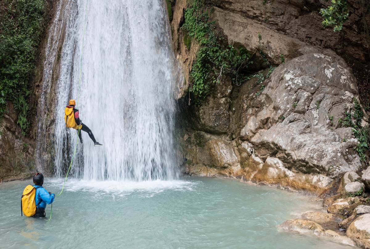 Canyoning Neda Waterfalls
