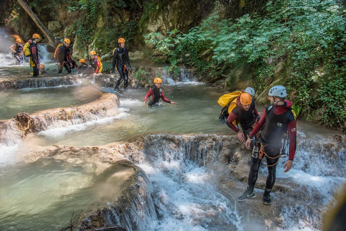 Canyoning Neda Waterfalls