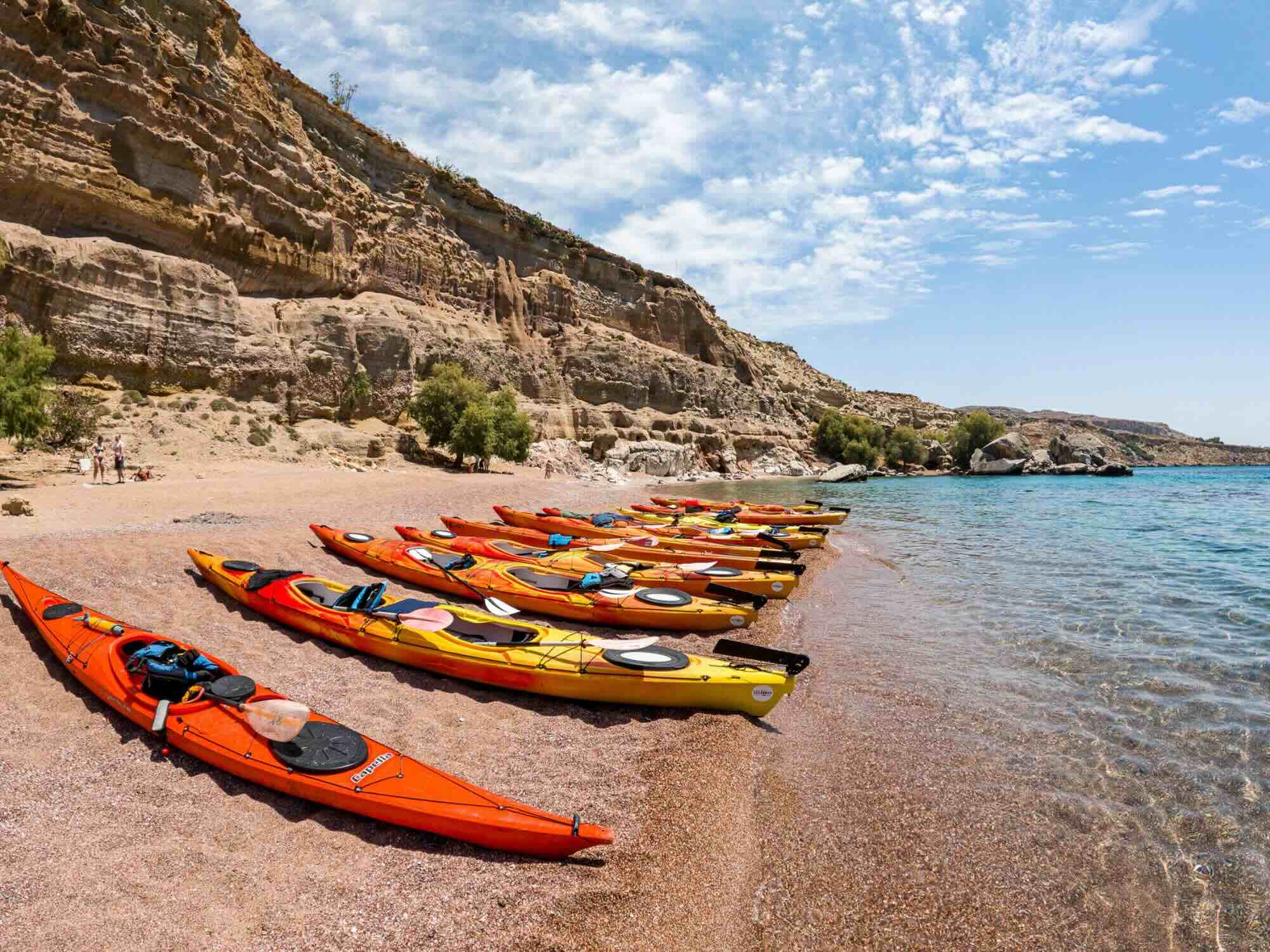 Sea Kayaking Tour - The Red Sand Beach, Greece