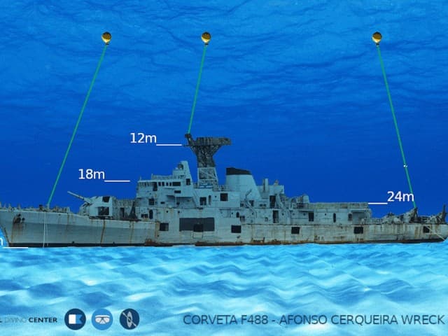 Madeira Corveta Afonso Cerqueira wreck diving 