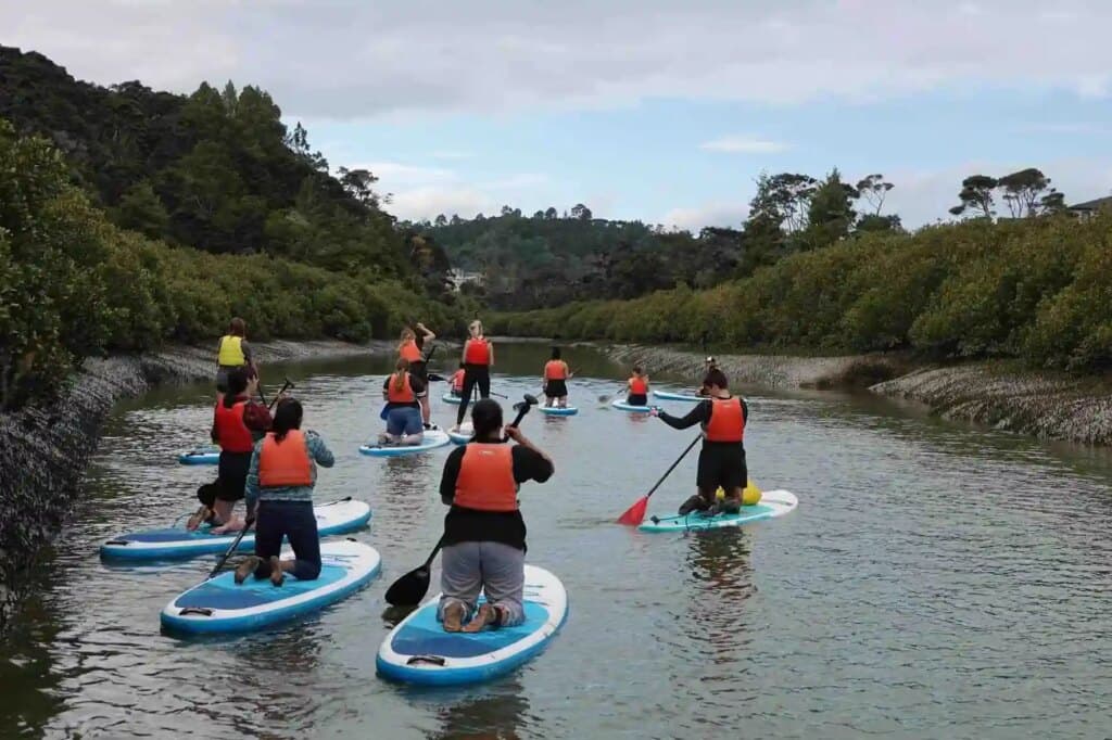 Stand-Up Paddle Boarding Tour to Lucas Creek Waterfall | Auckland
