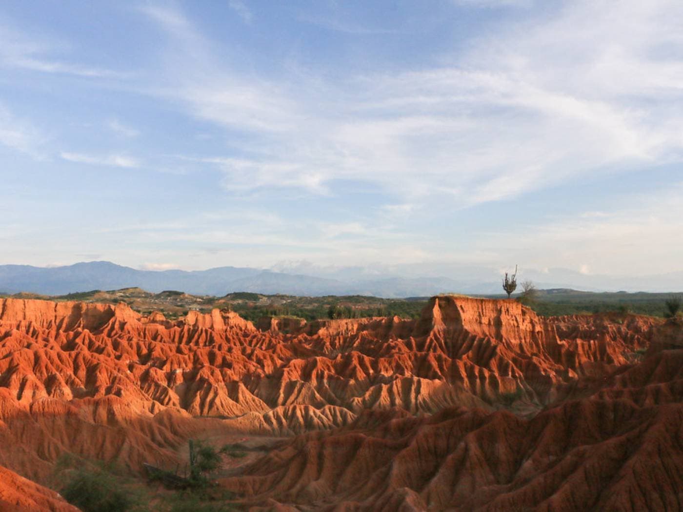 Upside-down world in La Tatacoa Desert: Stars and Martian landscape