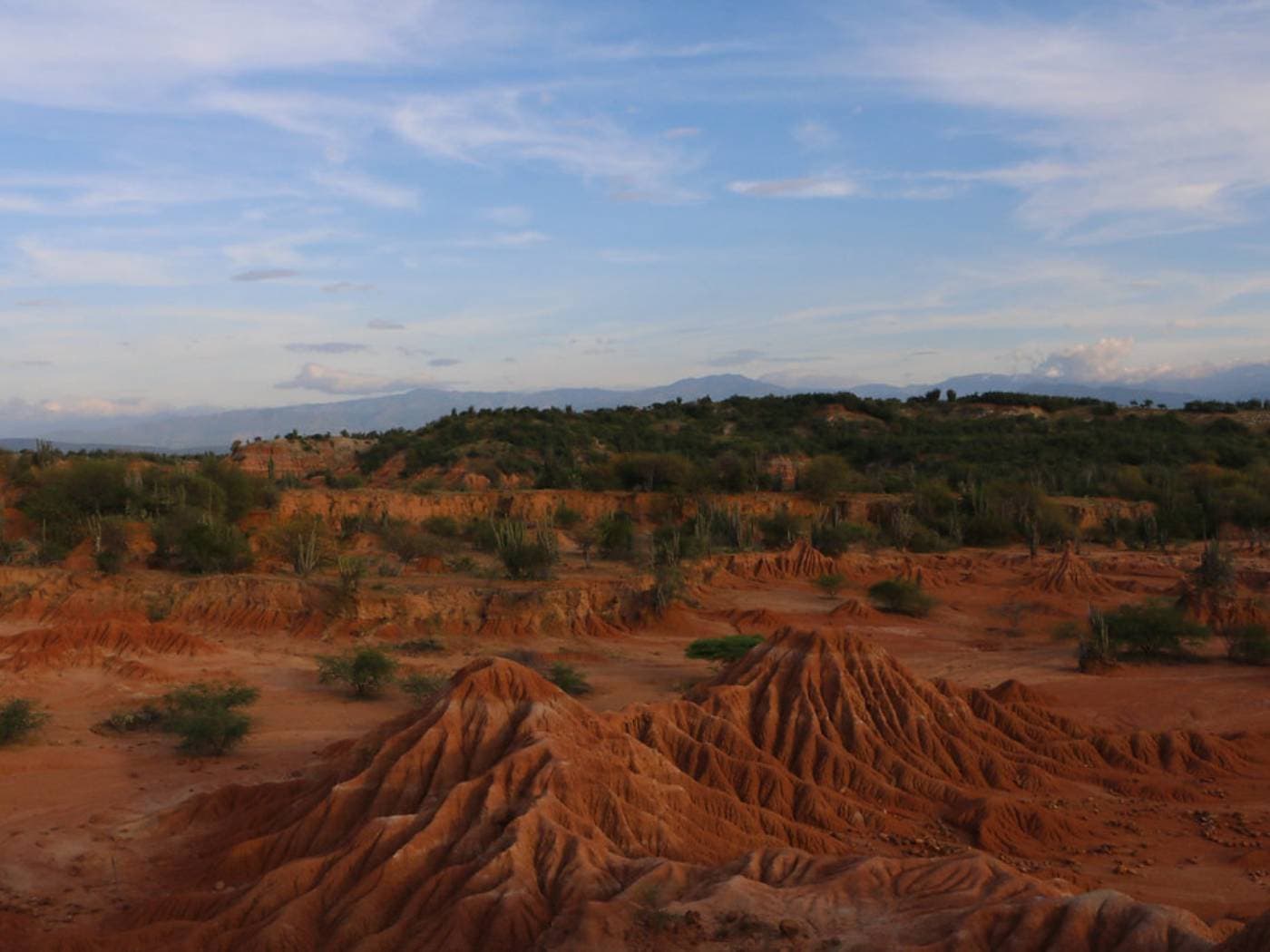 Upside-down world in La Tatacoa Desert: Stars and Martian landscape