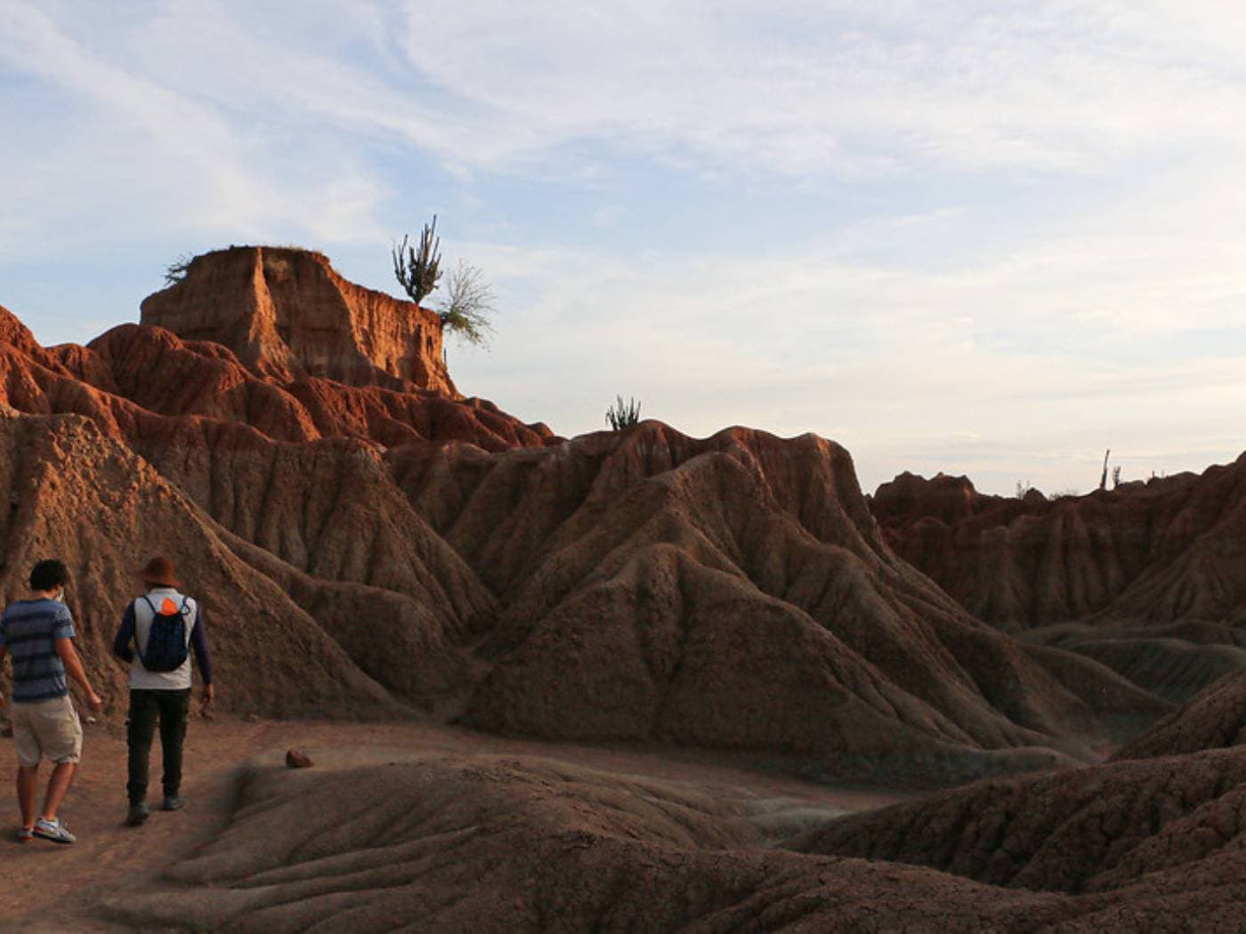 Upside-down world in La Tatacoa Desert: Stars and Martian landscape