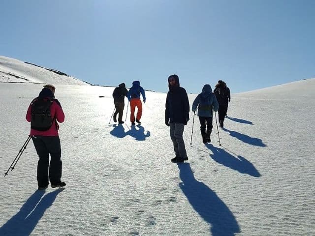 Winter hike / Snowshoeing in Lofoten