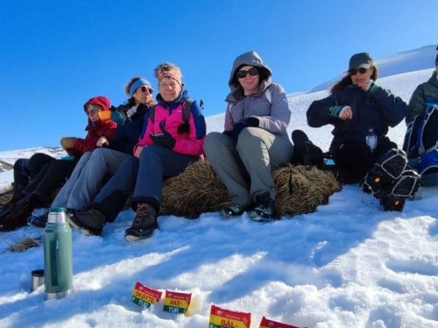 Winter hike / Snowshoeing in Lofoten