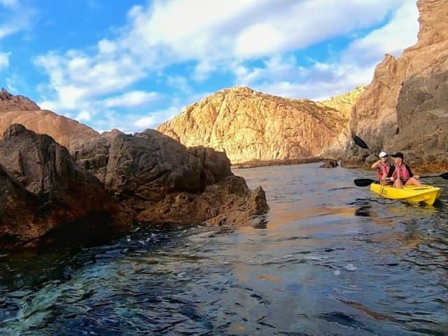 Private Glass bottom Kayak and snorkel at two Bays, Los Cabos