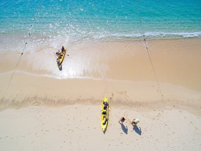 Private Glass bottom Kayak and snorkel at two Bays, Los Cabos