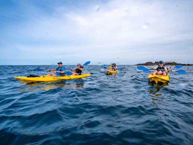 Private Glass bottom Kayak and snorkel at two Bays, Los Cabos