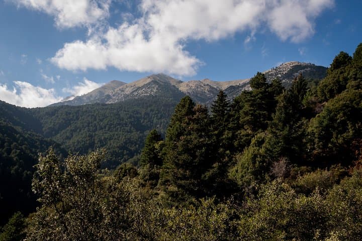 Hiking mount Taygetos summit at 2407m