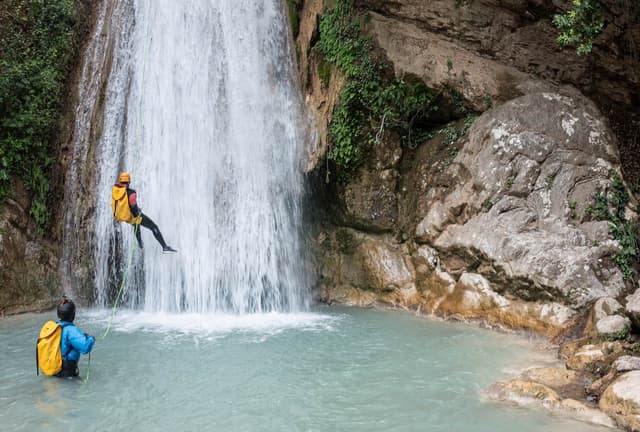 Canyoning Neda Waterfalls