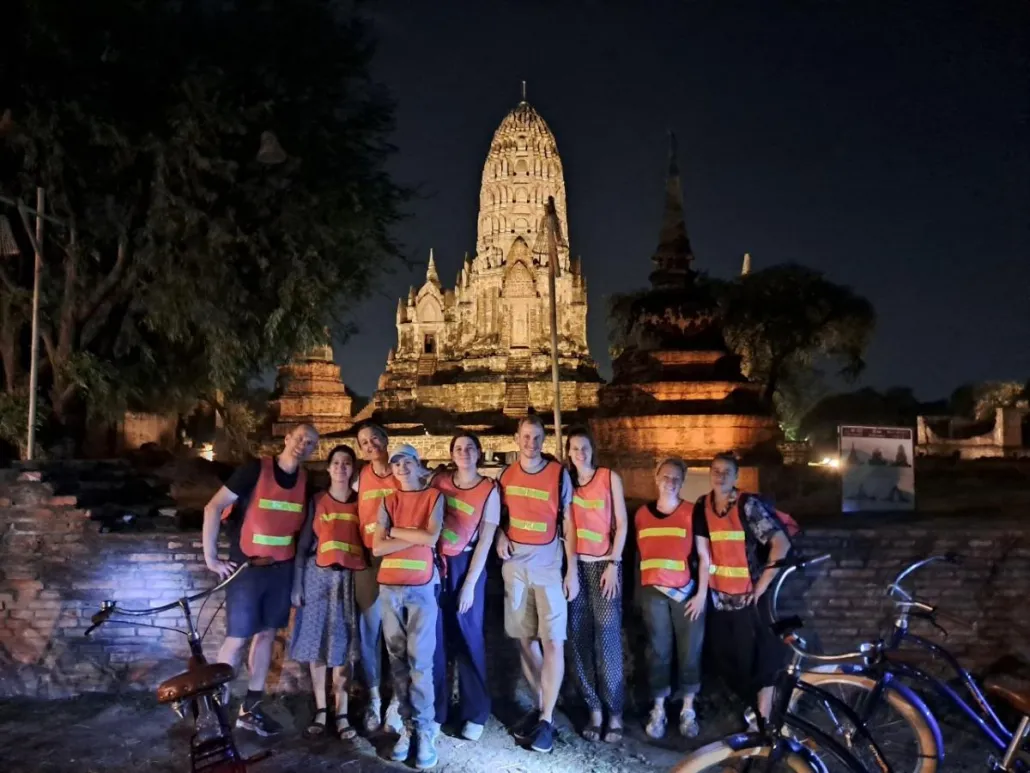Ayutthaya Sunset Ride - Cycling through the ancient capital during sun