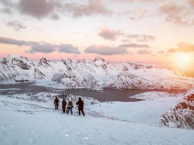 Winter hike / Snowshoeing in Lofoten